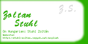 zoltan stuhl business card